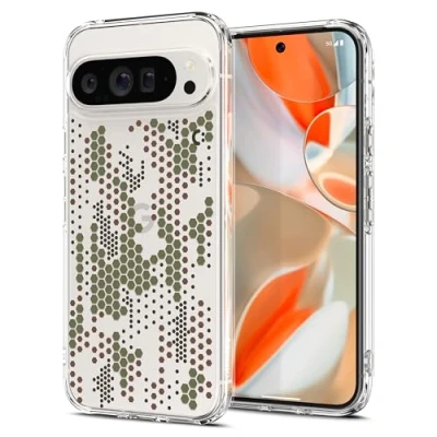 Afbeelding van Spigen Ultra Hybrid Hoesje Geschikt voor Google Pixel 9 Pro XL Back Cover met Air Cushion Digital Camo