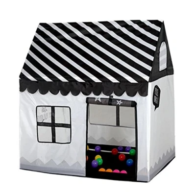 Afbeelding van Benebomo kindertent, speeltent voor kinderen, binnenhuisje, zwarte tent, prinsessenhuis, cadeau kinderen