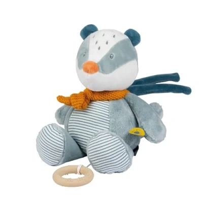 Afbeelding van Nattou das Felix Muziek Knuffel 29 cm Dusty blauw
