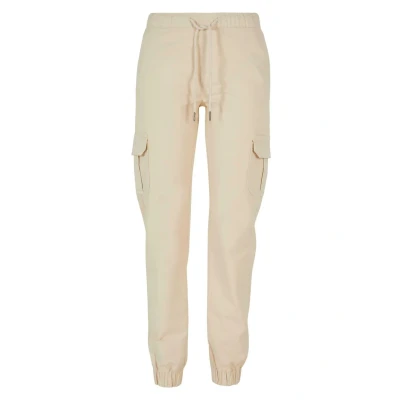 Afbeelding van Urban Classics HIGH Waist Cargobroek, Dames, Maat: XS, Whitesand