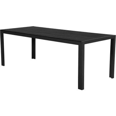 Afbeelding van Lisomme Vinn tuintafel zwart 205 x 90 cm