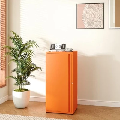 Afbeelding van Metalen kast Burlöv 88x40x35 cm oranje [en.casa]