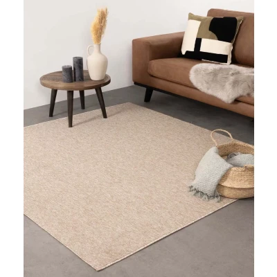 Afbeelding van Vierkant Tapijt/Vloerkleed Lush Beige 160x160 Cm
