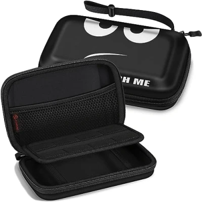 Afbeelding van FINTIE Hoes voor Nintendo 2DS XL / 3DS schokbestendige opbergtas, draagtas met speelkaarthouder en polsband LL console, Don&#039;t Touch
