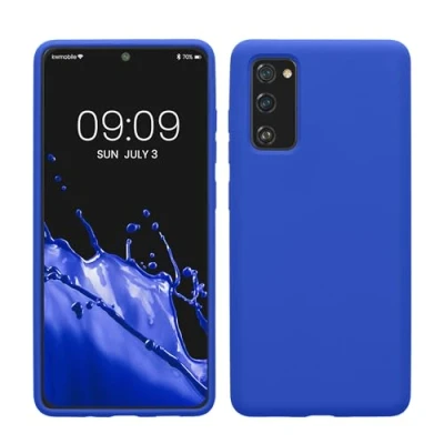 Afbeelding van kwmobile telefoonhoesje geschikt voor Samsung Galaxy S20 FE Hoesje met siliconen coating Smartphone case in Baltisch blauw