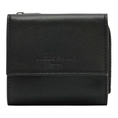 Afbeelding van LIEBESKIND BERLIN Leren Portemonnee Lila Sheep Natural Alva Wallet Black Zwart