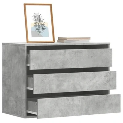 Image de vidaXL Commode d&#039;angle gris béton 80x41x58 cm bois d&#039;ingénierie852855