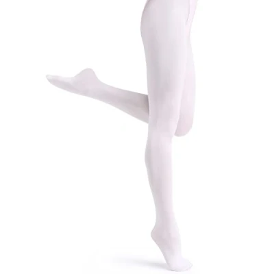 Afbeelding van 90D converteerbare balletpanty voor meisjes en vrouwen, zachte danspanty met gaten, Witte poten