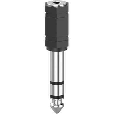 Afbeelding van Magnet Adapter 3,5 mm vrouwelijk naar 6,35 mannelijk, stereo, vernikkeld, voor digitale piano, toetsenbord, mengtafel, hoofdtelefoon