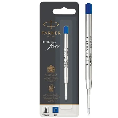 Afbeelding van Balpenvulling Parker Quinkflow blauw fijn op blister