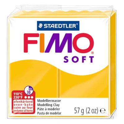 Image de dtm loisirs creatifs fimo soft 56g jaune soleil 16