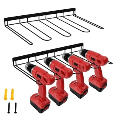 Afbeelding van BELLE VOUS Heavyduty Power Tool Organzier 2 Pack wall mount Alloy Steel waterproof, rust