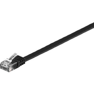Afbeelding van Microconnect V UTP601S FLAT Cat 6 UTP kabel RJ45 1 m Zwart