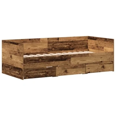 Afbeelding van vidaXL Dagbed Oud Hout Bewerkt 90 x 190 cm Stevig