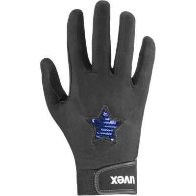 Afbeelding van uvex glamourstar rijhandschoenen voor jongeren, uniseks, zwart blauw, 7