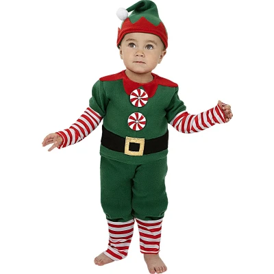 Afbeelding van FUNIDELIA Kerst Elf kostuum voor baby 0 6 mnd (50 68 cm) Groen