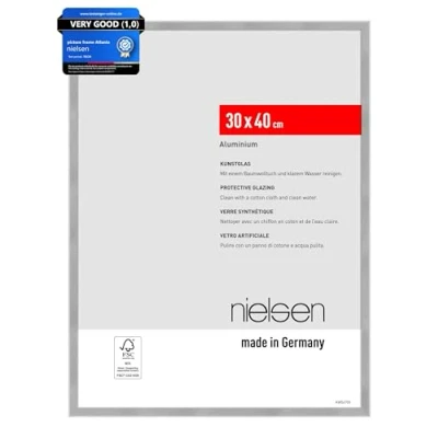 Afbeelding van nielsen Atlanta Aluminium lijst, 30 x 40 cm, mat zilver