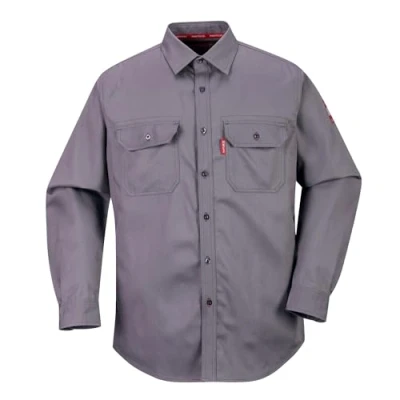 Afbeelding van Portwest Bizflame FR89GRR4XL Shirt 88/12, maat 4XL, grijs