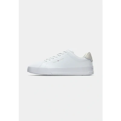 Afbeelding van Tommy Hilfiger Th Court Lth Detail Ess Fm0fm05367 Sneakers voor heren, Wit