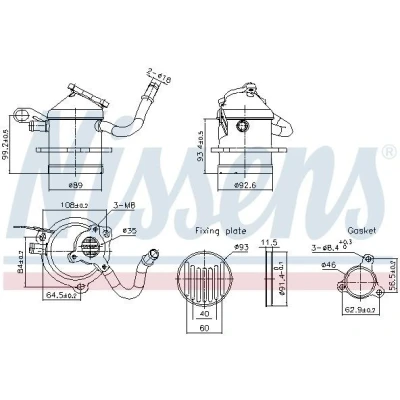 Afbeelding van Nissens EGR koeler 989480