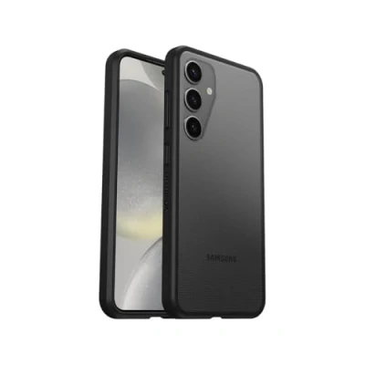 Afbeelding van OtterBox Sleek Serie beschermhoes voor Samsung Galaxy S24, schokbestendig, valbescherming, ultradun, dunne bescherming, getest volgens militaire normen, transparant/zwart, levering zonder verpakking