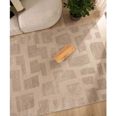 Afbeelding van Scandinavisch Vloerkleed Contour Stone Beige 80x150 Cm