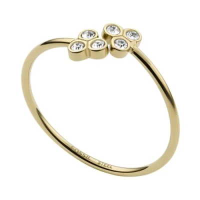 Afbeelding van Fossil Sutton Ring goldcoloured, Dames, Maat: 53, Gold coloured