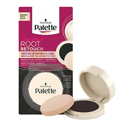 Afbeelding van Palette Compact Root Retouch Poeder Zwart Dekt wit haar 1 stuk