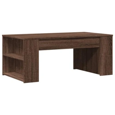 Afbeelding van Salontafel 102x55x42 cm bewerkt hout bruineikenkleurig