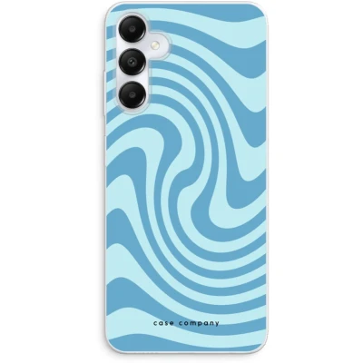 Afbeelding van Case Company® hoesje geschikt voor Samsung Galaxy A05s Swirl Blauw Soft Cover Telefoonhoesje Bescherming aan alle Kanten en Schermrand