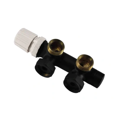 Afbeelding van Riko thermostatisch 3/4 onderblok haaks links mat zwart