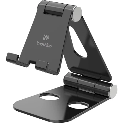 Afbeelding van imoshion Aluminium telefoonhouder bureau Verstelbaar Universeel Zwart