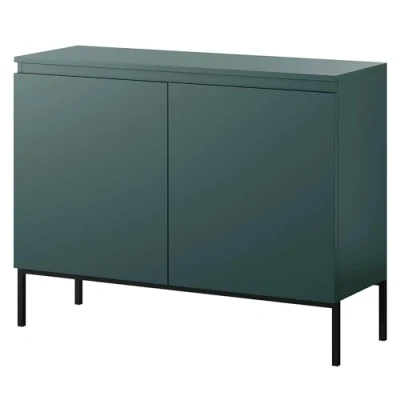 Afbeelding van Selsey Bemmi Dressoir 100 cm Donkergroen met zwarte poten
