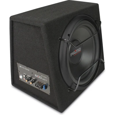 Afbeelding van Caliber Subwoofer Auto met Versterker 600 Watt Piekvermogen 12 Inch Actieve Woofer 25 tot 3500 Hz Crossover RCA (BC112SA)