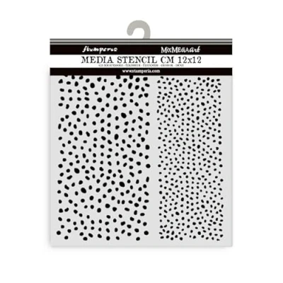 Afbeelding van Stamperia Dots Pattern Thick Stencil 12x12cm (KSTDS17)