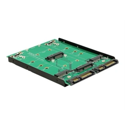 Image de Delock Converter 2 x SATA 22 pin &gt; Dualport M.2 / mSATA Contrôleur de stockage Card 6Gb/s