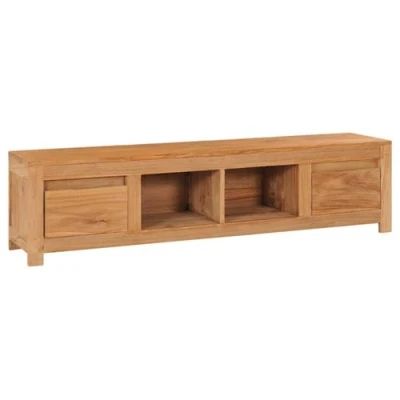 Afbeelding van vidaXL Tv meubel 135x30x35 cm massief teakhout