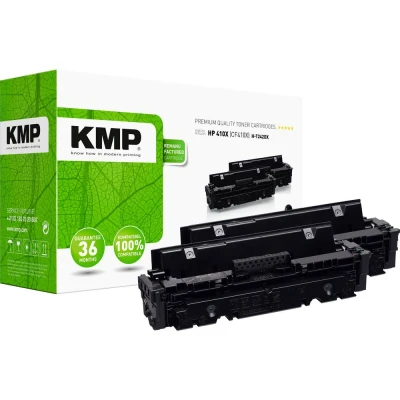 Afbeelding van KMP Toner vervangt HP 410X (CF410X) Compatibel 2 pack Zwart 6500 bladzijden H T242XD 2538,3021