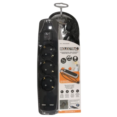 Afbeelding van Relectric stekkerdoos 1,5 mtr 3 voudig 2x USB