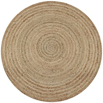 Afbeelding van vidaXL Tapijt rond 120 cm gevlochten jute