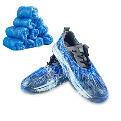 Image de Gvolatee Lot de 100 couvre chaussures jetables, en plastique, antidérapants, imperméables, taille universelle, pour la médecine, construction, le jardin, l&#039;usine