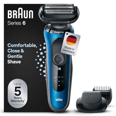 Afbeelding van Braun 61 B1500S Scheerapparaat Zwart/Blauw