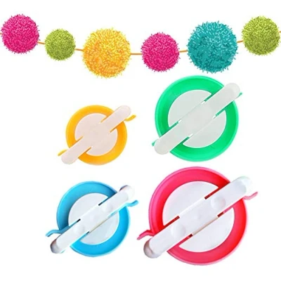 Afbeelding van Ayasee Pompom Maker, 4 maten Pom Maker voor Fluff Ball Weaver Needle Craft DIY Wol Breien Tool Set Decoratie (4)