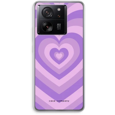 Afbeelding van Case Company® hoesje geschikt voor Xiaomi 13T Pro Hart Paars Soft Cover Telefoonhoesje Bescherming aan alle Kanten en Schermrand