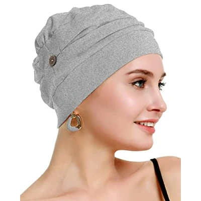 Afbeelding van Osvyo Chemo tulbanden voor dames, haaruitvalmuts, lichtgewicht katoen, verzegelde verpakking, één maat