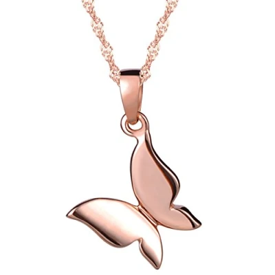 Afbeelding van Unendlich U Damesketting en hanger van 925 sterling zilver, de mooie klassieke vlinderhanger, zonder steen
