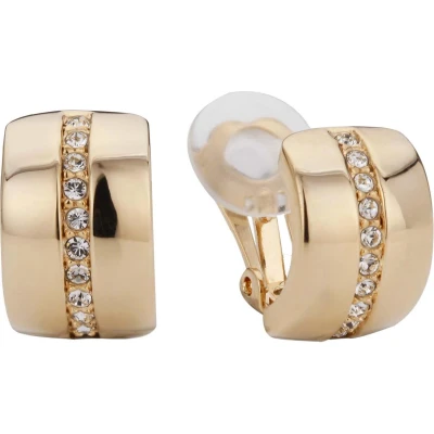 Afbeelding van Traveller Clip Oorbellen Oorclips Dames Goudkleurig Kristal Preciosa Crystals Halve Oorringen 16 mm 156591
