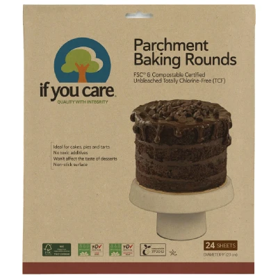 Afbeelding van If You Care Bakpapier Rond 24st.