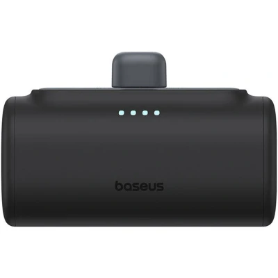 Afbeelding van Baseus 5.000 mAh Powerbank Zwart Opvouwbare Apple Lightning Connector Met USB C Poort Compact &amp; Fast Charge Power Delivery 20W