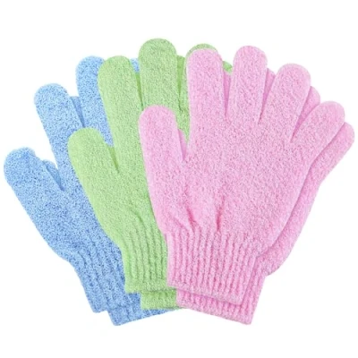 Image de 6x Gant Exfoliant corps, Gommage Gants Exfoliants pour le de toilette exfoliant, Nettoie Et Purifie La Peau Élimine Les Cellules Mortes, avec ou sans Savon